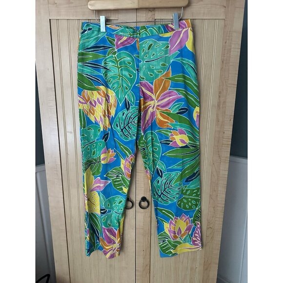 Lauren Ralph lauren Pants - RALPH LAUREN Island Passport, Size 10 Tropical, Old Money, Preppy, Colorful